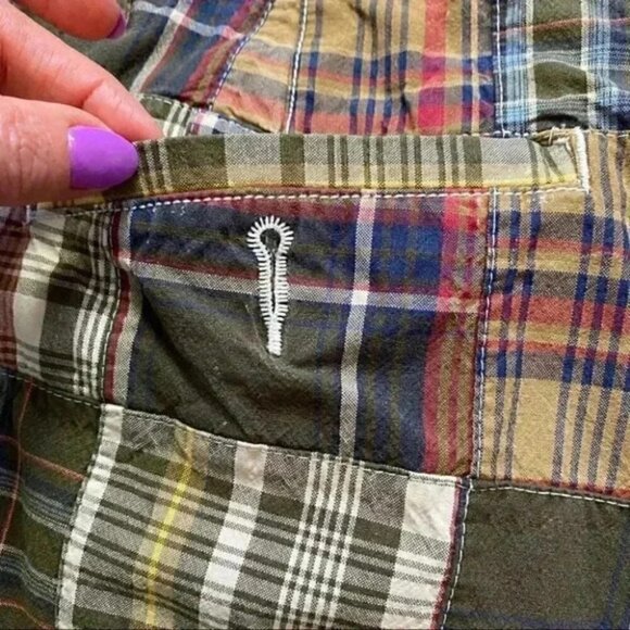 Sonoma Men’s Shorts Flat Front Chino Shorts Cotton Tan Green Blue Plaid Size 36 - Picture 12 of 16